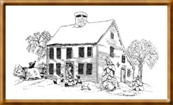 Matthew Curtiss house drawn by Steven Kellogg